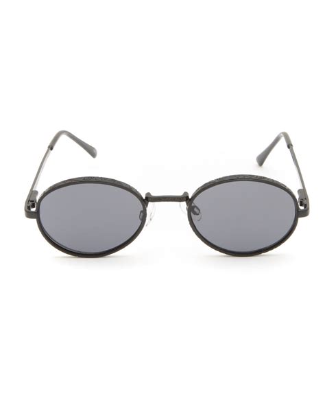 Embellished Black Round Sunglasses Black Tillys