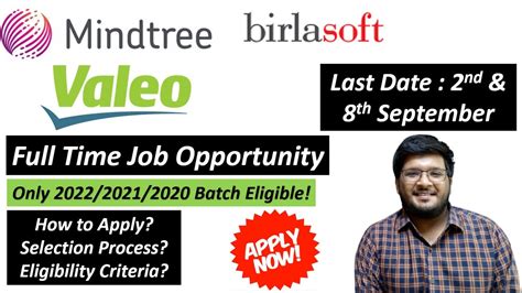 Mindtree Birlasoft Valeo Off Campus Drive 2022 2021 2020 Jobs For