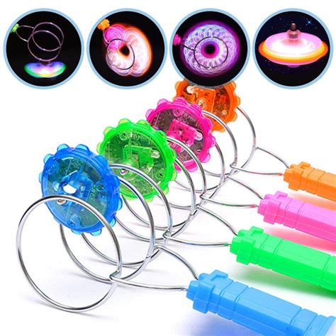 Colorful Luminous Gyro Magnetic Spinning Top Rotating Gyroscope LED ...