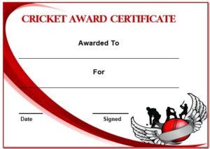 22 Well-designed Cricket Certificate Templates : Free Word Templates ...