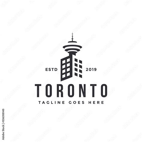 City building and Toronto tower logo vector Stock Vector | Adobe Stock