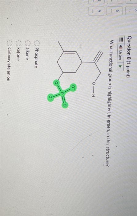 Solved Which Functional Group Is Highlighted In Green In Chegg