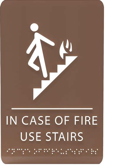 Ada Central Signs 6 X9 In Case Of Fire Use Stairs Sign Ada