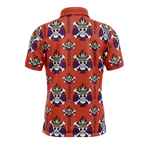 Portgas D. Ace Jolly Roger One Piece Polo Golf Shirt - AnimeBape