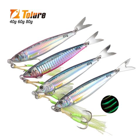 Tolure 2024 ใหม Jigging Lures 40g 60g 80g Long Casting Fishing Jig