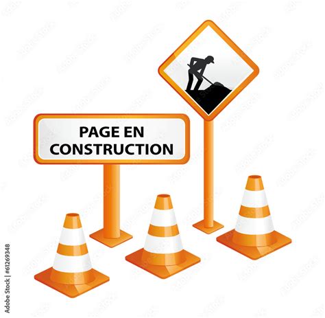 Page Web En Construction Stock Vector Adobe Stock