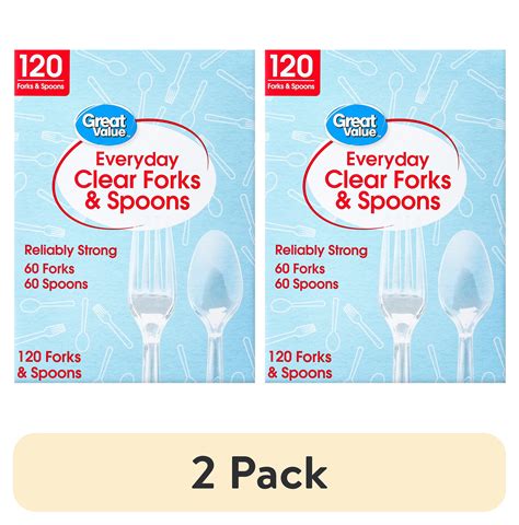 Pack Great Value Premium Clear Disposable Cutlery Count Fork