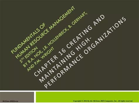 Ppt Chapter 16 Creating And Maintaining High Performance Organizations Powerpoint Presentation