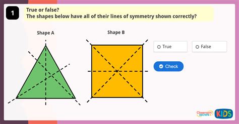 Year 4 Lines Of Symmetry Game Classroom Secrets Kids