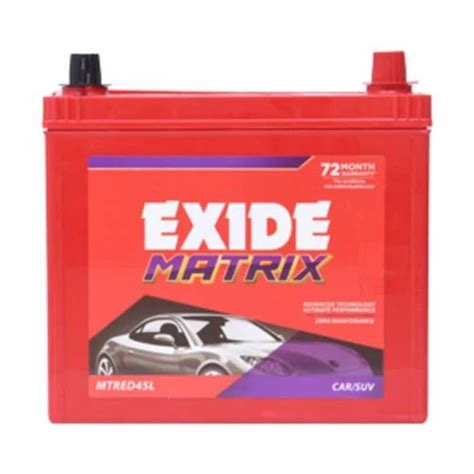 Exide Matrix Red Mtred L Car Battery Ah At Rs In Bengaluru