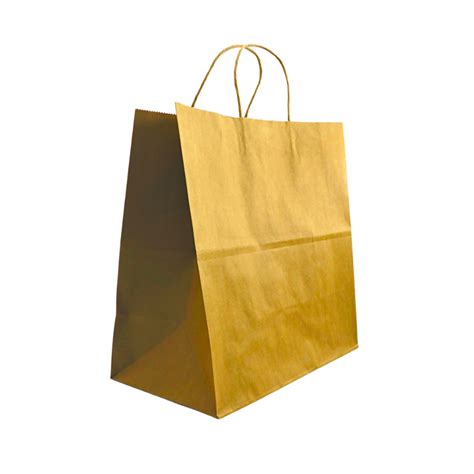 Hd 13713 100 Recycled Material Kraft Take Out Paper Bag Whandle Hd