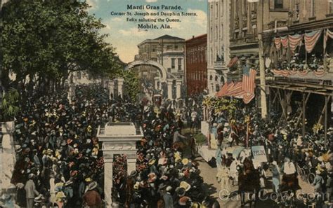 Mardi Gras Parade Mobile, AL Postcard