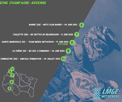 Motocross Calendrier Zone Champagne Ardenne Ligue Motocycliste