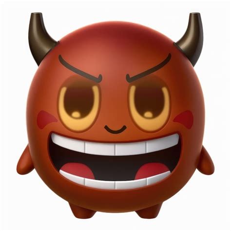 Premium AI Image | expressive emoticon face demon emoji