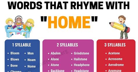 339 Interesting Words That Rhyme With Home English Study Online