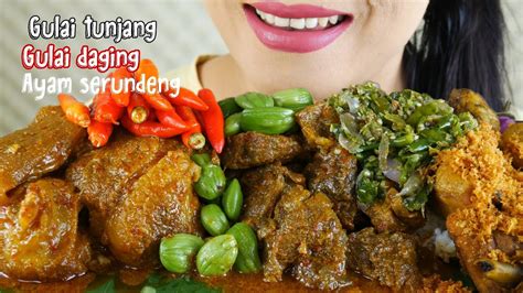 Seenak Ini Makan Gulai Tunjang Gulai Daging Ayam Serundeng Sambel