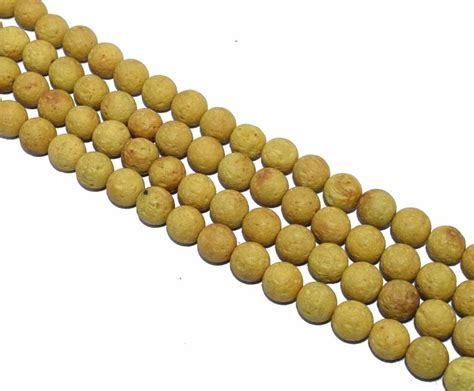 Khakhi Green Circular Natural Stone Lava Beads 10 Mm At Rs 185 00