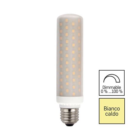 Lampadina Tubolare LED E27 15W 100W Dimmerabile Finitura Satinata