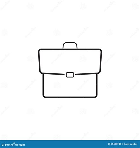 Briefcase Line Icon Portfolio Outline Vector Logo Stock Vector