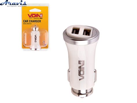 Зарядка от Прикуривателя Voin C-2411W 2USB (12/24V - 5V 2,4A) — Купить ...