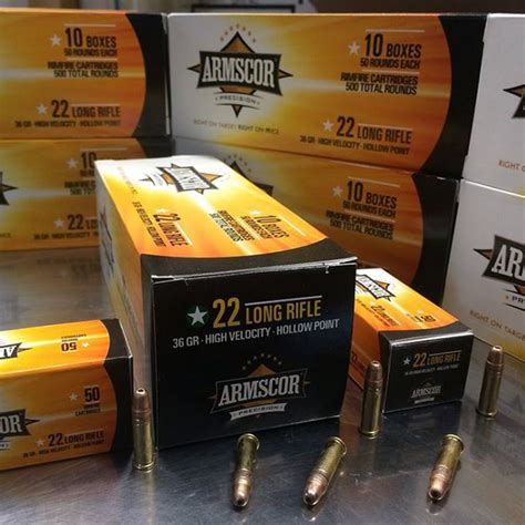 Armscor Precision 22 Lr 36 Gr High Velocity Hp 5000 Rndcase 22prec36hvhp 5k 31899 Ammo