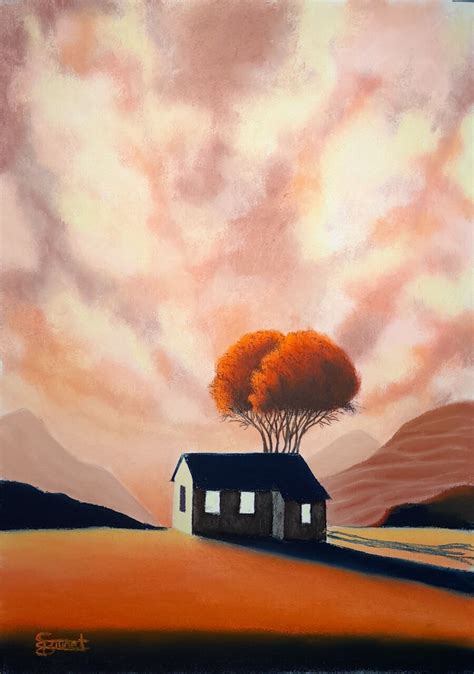 Bild Tal Haus Kontrast Wolken Von Sophie Brunet Kunstnet