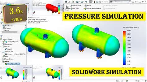 Solidworks Simulation Pressure Vessel Testing In Solidworks YouTube