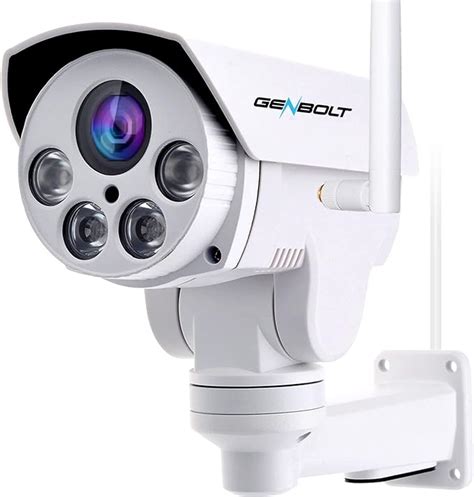 GENBOLT PTZ Telecamera Wi Fi Esterno Videocamera Sorveglianza Esterni