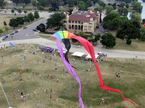 Detroit Kite Festival Aerial Photos Head Full Of Air