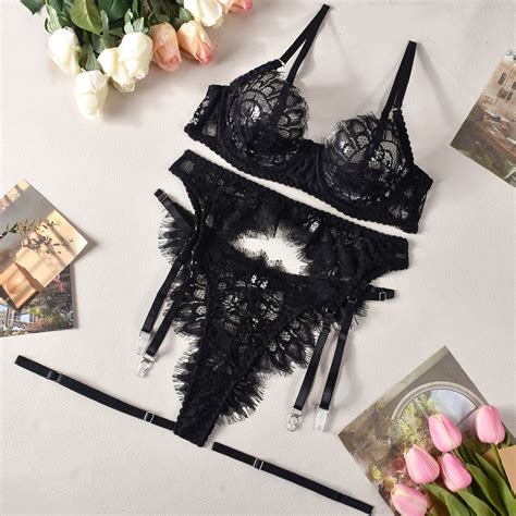 Mitankcoo Lingerie Set For Women Sexy Push Up Hollow Out Lace Fashion