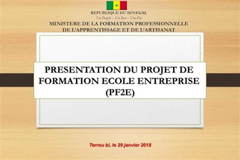 Pdf Presentation Du Projet De Formation Ecole Sentation Du Pr