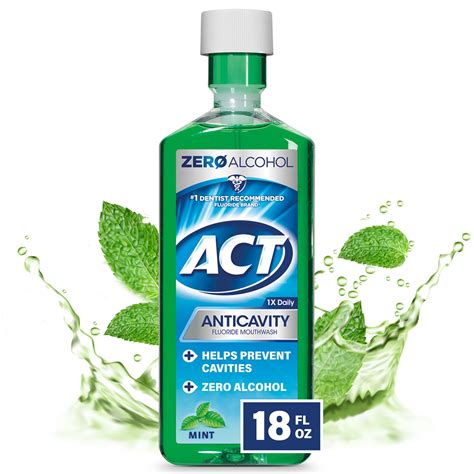 Act Anticavity Fluoride Mouthwash With Zero Alcohol Mint Fl Oz