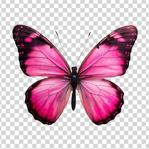 Premium PSD Butterfly With Pink Wings On Transparent Background