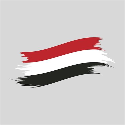 Premium Vector Yemen Flag Vector Illustration Design