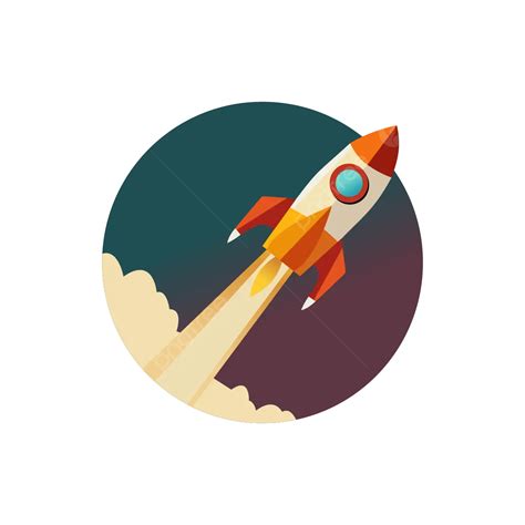 Hand Draw Rocket Launch Business Startup Vector Rocket Launch