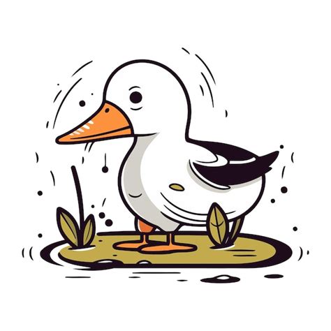 Ilustraci N Vectorial Del Pato El Lindo Pato De Dibujos Animados