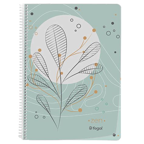 CADERNO ESPIRAL CAPA PP A4 80 FOLHAS FEGOL ZEN PAUTADO Olmar