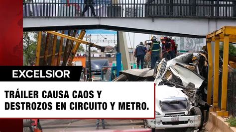 Así el caos y destrozos que dejó un tráiler en Circuito Interior y