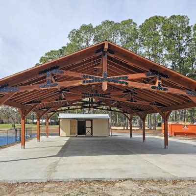 The Esther Scissor Truss Pavilion Forever Redwood