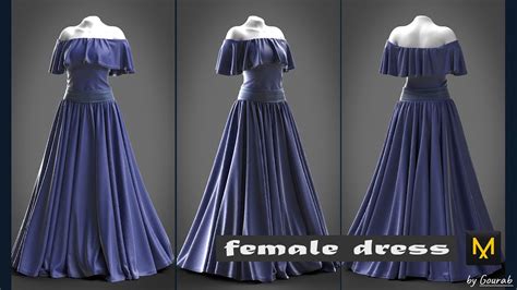 Making A Female Dress In Marvelous Designerclo3d Youtube