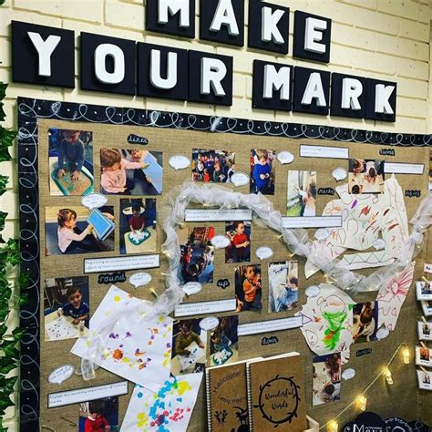 kingfishers eyfs  instagram nursery mark making display
