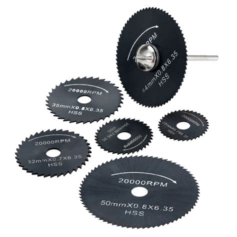 6pcs HSS Circular Saw Blades High Speed Steel Circular Rotary Blade