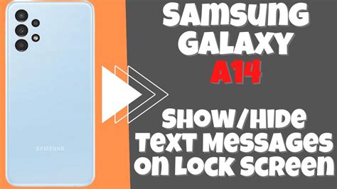 Samsung A How To Show Hide Text Messages On Lock Screen Youtube