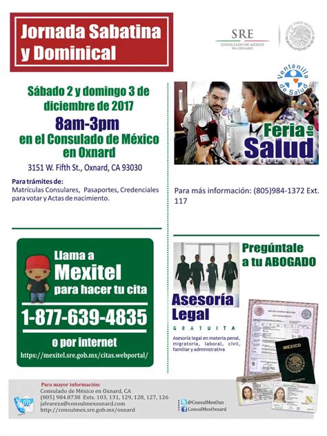 Diciembre Fechas Y Horarios Del Consulado Sobre Ruedas En Oxnard