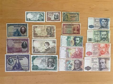 Sammlung Banknoten Spanien 17 Stück im Kanton St Gallen tutti ch