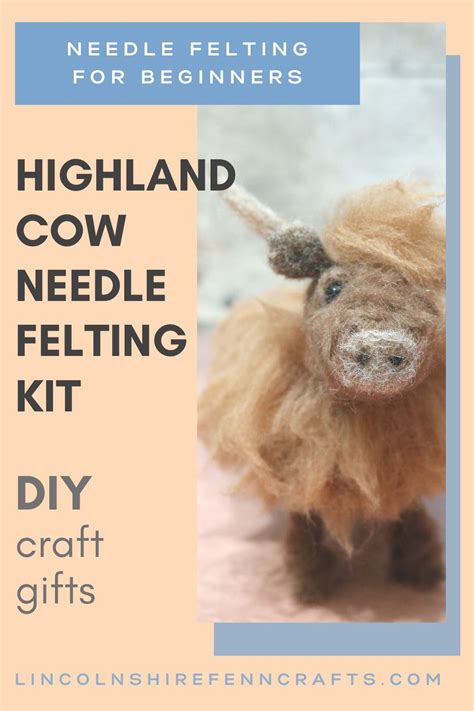 Inspiring Diy Craft Kits Needle Felted Highland Cow Needle Felting