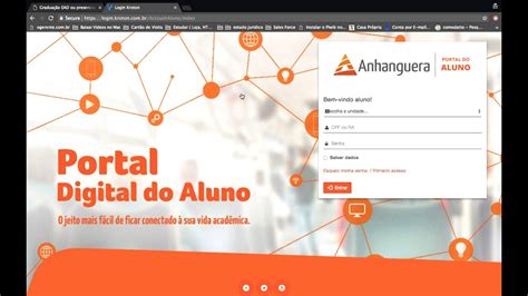 Primeiro Acesso Portal Do Aluno Anhanguera Aluno Presencial Youtube