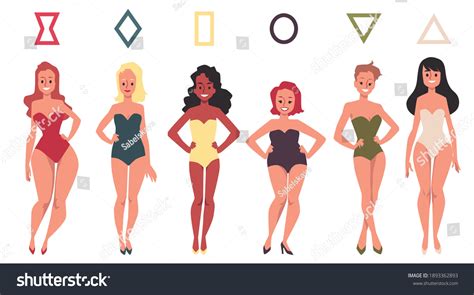 Female Body Figures Types Sheme Cartoon Stock Vector (Royalty Free ...