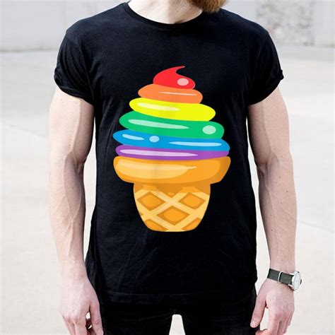 Rainbow Ice Cream Lesbian Gay Pride Lgbt Ts Shirt Hoodie Sweater