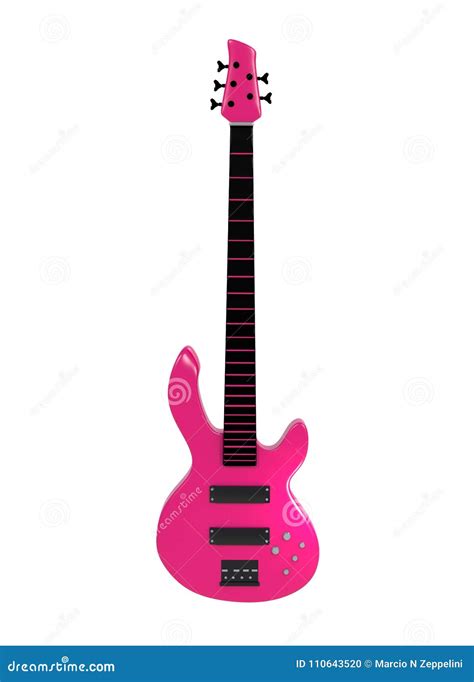 Pink Bass On White Background Stock Illustration Illustration Of Isolated Rock 110643520